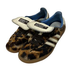アディダス×ウェールズボナー adidas×WALES BONNER SAMBA PONY LEO LOW レオパードローカットスニーカー ブラウン