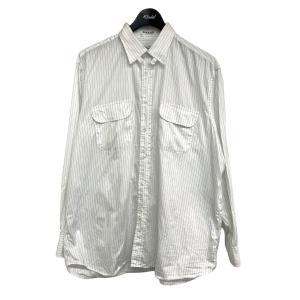 DRESS×INDIVIDUALIZED SHIRTS タブカラーストライプシャツ ホワイト サイズ：M (名古屋栄店) 220421｜kindal