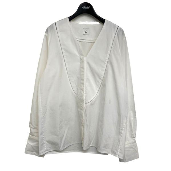 【値下げ】6(ROKU) BEAUTY＆YOUTH 「V NECK PICO SHIRT」 Vネック...