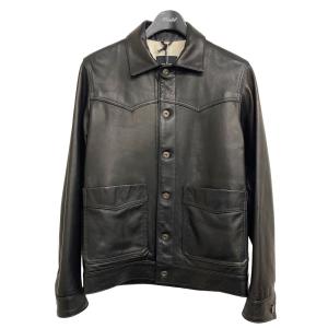 【値下げ】Cinquanta 「WESTERN YORK BLOUSON RIDERS」 レザージャケット ブラック サイズ：46 (EC)｜kindal