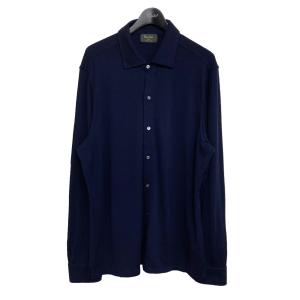 【値下げ】Berluti ウールシャツ ネイビー サイズ：R56 (名古屋栄店)