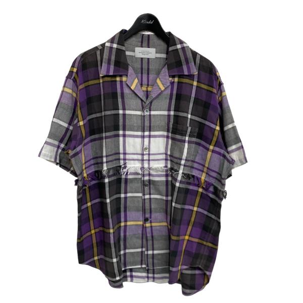 UNUSED 2022SS 「Fringe Short Sleeve Check Shirt」 半袖...