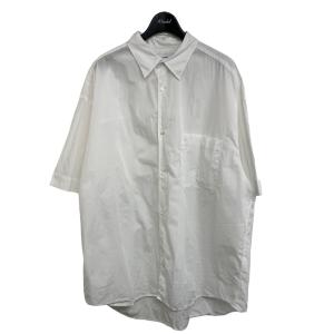 グラフペーパー Graphpaper 「S／S Oversized Regular Collar Shirt」 レギュラーカラー半袖シャツ ホワイト｜kindal