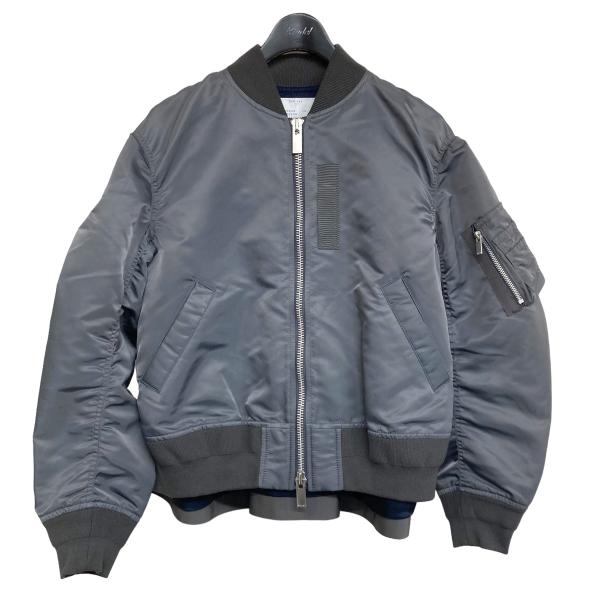サカイ 「Nylon Twill Blouson」 MA-1ジャケット グレー サイズ：2 saca...