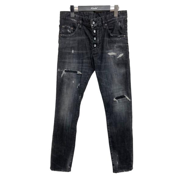 【値下げ】DSQUARED2 2020AW「Skater Jean」 ダメージデニム ブラック サイ...