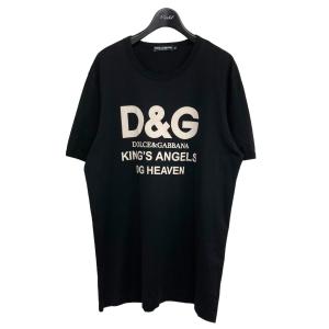 ドルチェアンドガッバーナ DOLCE ＆ GABBANA クルーネックTシャツ G8IV0T ブラック サイズ：54｜kindal