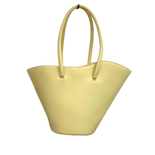 【値下げ】LITTLE LIFFNER 「OPEN TULIP」 レザートートバッグ イエロー サイ...