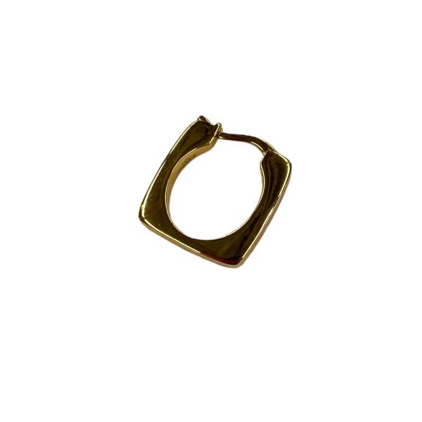 【値下げ】CELINE スクエアピアス 片耳 ゴールド (名古屋栄店)