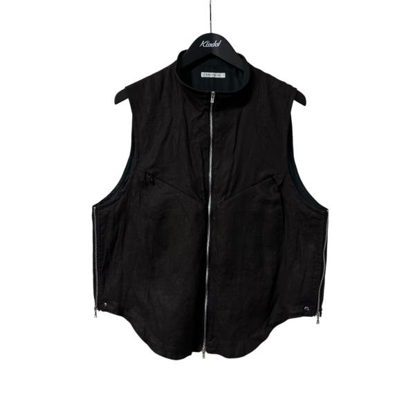 【値下げ】BIBLIOTHERK 25SS UTILITY GILET リネンジップベスト BR53...