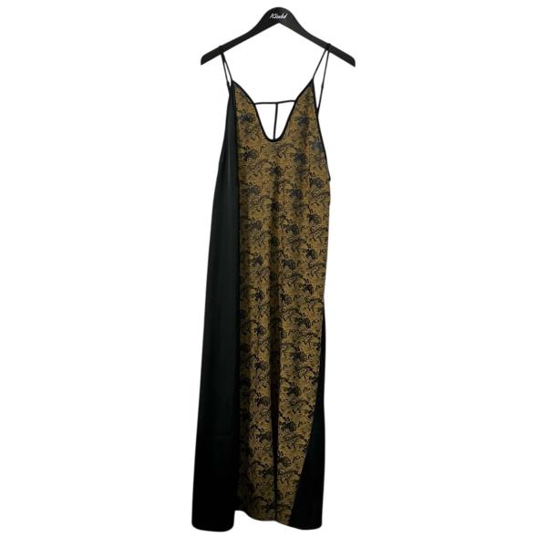サハラ SAHARA T-Strap Satin Jacquard Dress キャミソールワンピー...