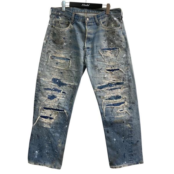 オーバーデザイン OVERDESIGN 501 ボタン裏刻印524 リメイクデニムパンツ インディゴ...