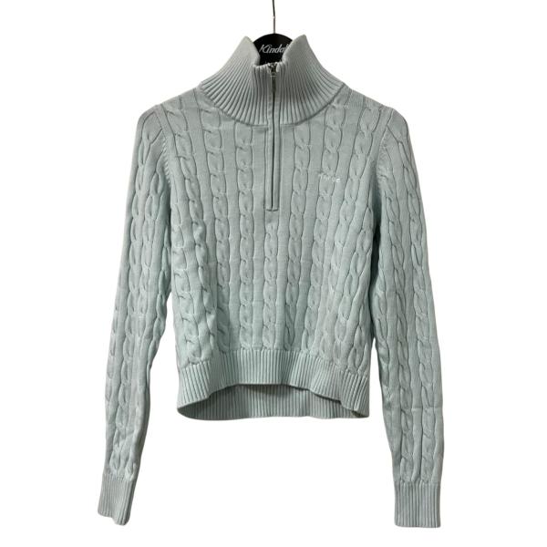 ザ・トゥー THE TOE 25SS ハーフジップアランニット TT25611735 スカイブルー ...