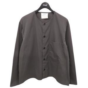 【値下げ】DIGAWEL COLLARLESS SHIRT  カラーレスシャツ グレー サイズ：2 (フレスポ東大阪店)｜kindal