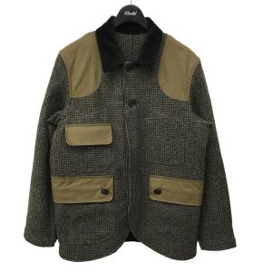 【値下げ】BLACK SIGN WOODLAND TWEED HUNTING COAT ツイードハンティングジャケット カーキ サイズ：40 (EC)｜kindal