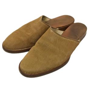 エンダースキーマ Hender Scheme cheak hair shoes  ハラコスリッパ　サンダル シューズ ライトブラウン サイズ：5｜kindal