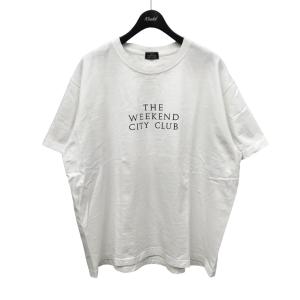 ザ ウィークエンド シティクラブ THE WEEKEND CITY CLUB Print TEE プリントTシャツ ホワイト サイズ：L｜kindal