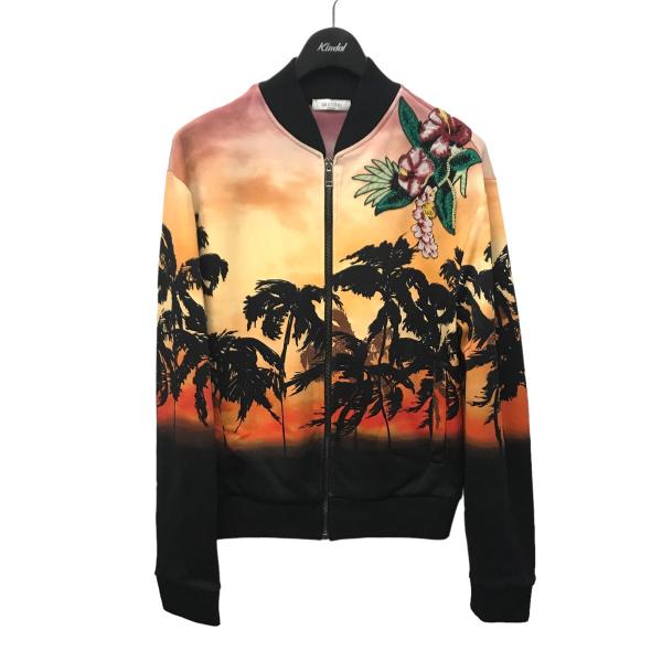 【値下げ】VALENTINO Palmtree jersey Bomber Jacket パームツリ...