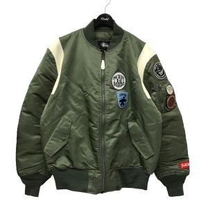 ステューシー×アルファ Stussy×ALPHA カスタムMA-1ジャケット 25周年記念 フライト...