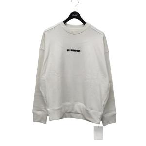 ジルサンダープラス JIL SANDER+ ロゴプリント クルーネックスウェット J40GU0001 ホワイト サイズ：XS｜kindal