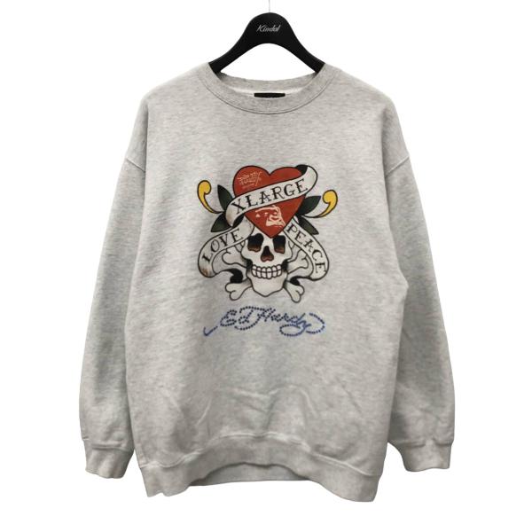 エクストララージ×エドハーディー X-LARGE×EDHARDY CREWNECK SWEAT スカ...