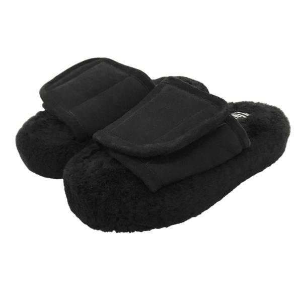 【値下げ】NATASHA ZINKO SHEARLING SLIPPERS サンダル ブラック サイ...