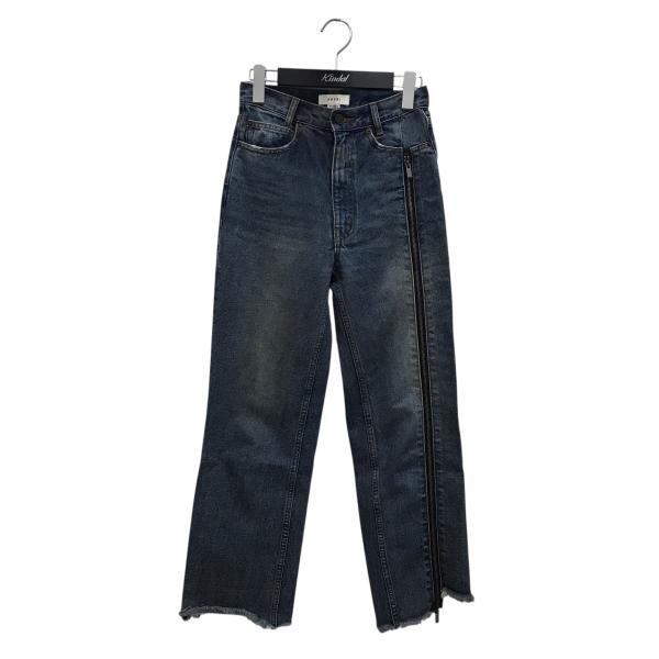 アメリ AMERI フロントジップ加工 デニムパンツ 02020840761 インディゴ サイズ：2...