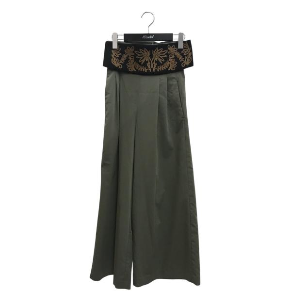 【値下げ】LOKITHO EMBROIDRED BELT PANTS ハイウエストパンツ DL2-P...
