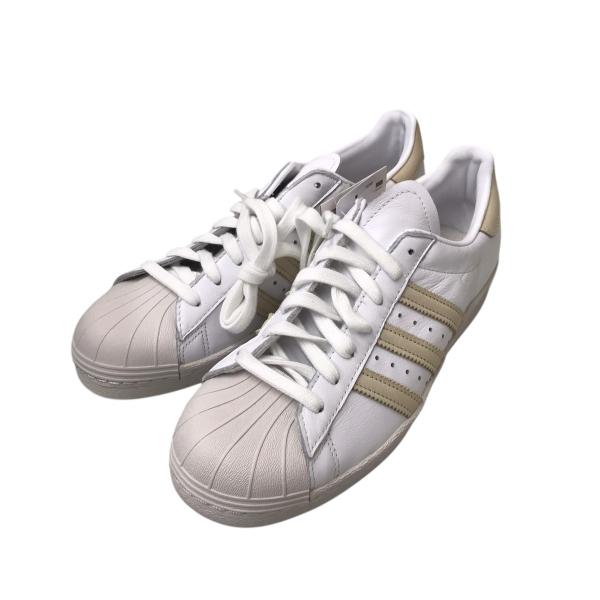 【値下げ】adidas スーパースター80s スニーカー CG7085 ホワイト×ベージュ サイズ：...