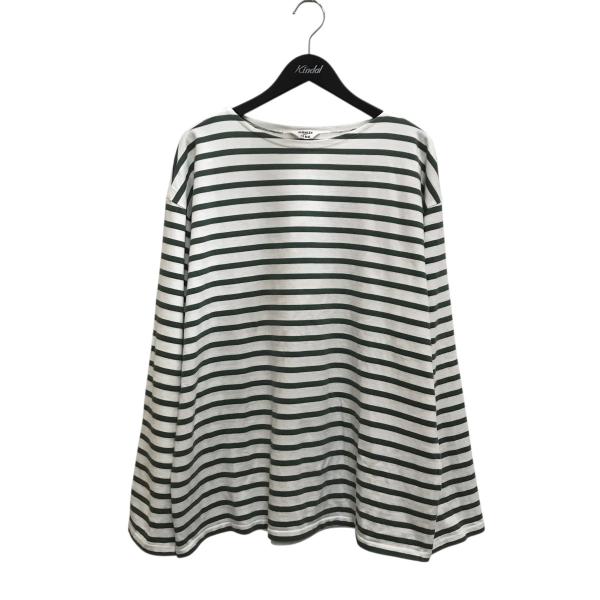 オーラリー×イエナ AURALEE×IENA ボーダー バスクシャツ A21AB021E ホワイト×...