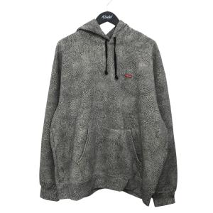 【値下げ】Supreme 25SS small box hooded snakeskin パイソン柄 パーカー ベージュ×ブラック サイズ：L (フレ