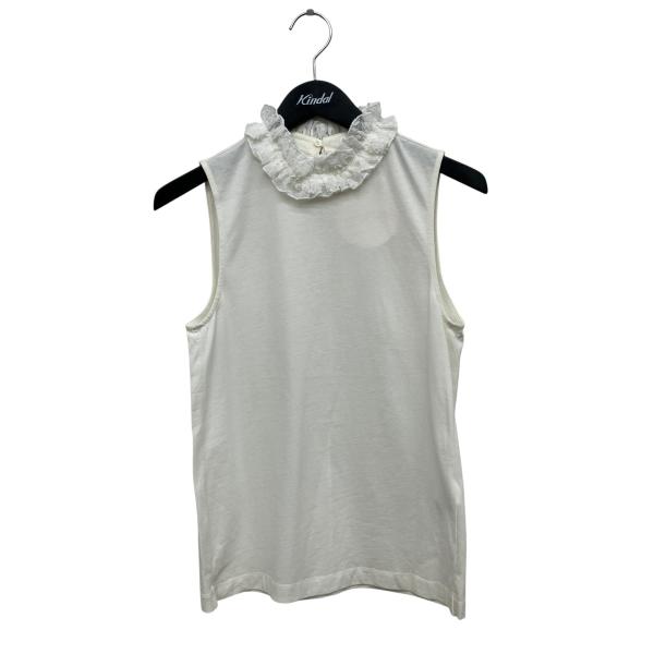 シーバイクロエ SEE BY CHLOE スリーブレスラッフルネックトップ ノースリーブブラウス S...