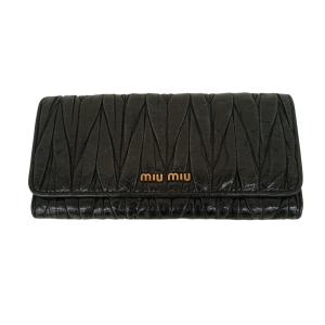 ミュウミュウ MIU MIU マテラッセ 財布 ブラック
