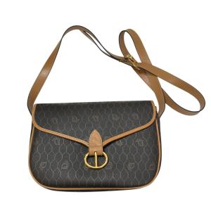 Christian Dior ハニカム ショルダーバッグ ダークブラウン×ベージュ (南船場店)