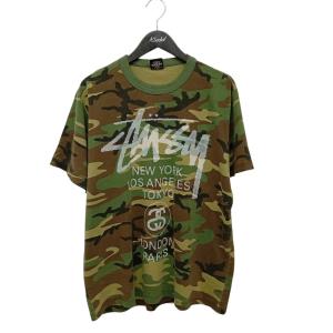 ステューシー stussy world tour Tシャツ カーキ サイズ：M