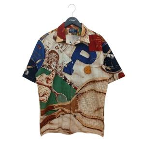 ポロラルフローレン POLO RALPH LAUREN テニスマン オープンカラーシャツ ブラウン サイズ：M