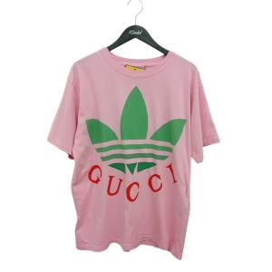 グッチ×アディダスオリジナルス GUCCI×adidas originals Tシャツ 723384 ピンク サイズ：XS