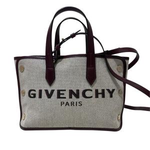 ジバンシィ GIVENCHY BOND MINI SHOPPER 2wayトートバッグ グレー×ボルドー