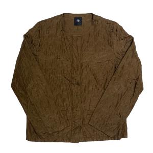 【値下げ】maison de soil COTTON PLAIN C-NECK JACKET ブラウス ブラウン サイズ：1 (神戸三宮センター街店)｜kindal