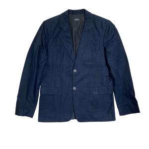 アーペーセー A．P．C． ストライプ テーラードジャケット／24431-30661 ネイビー サイズ：S｜kindal