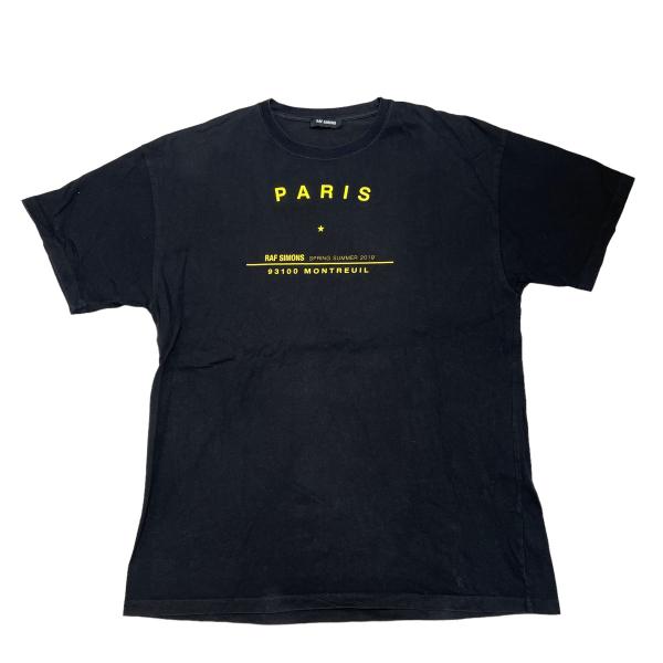 ラフシモンズ RAF SIMONS 半袖Tシャツ 191-125 ブラック サイズ：M