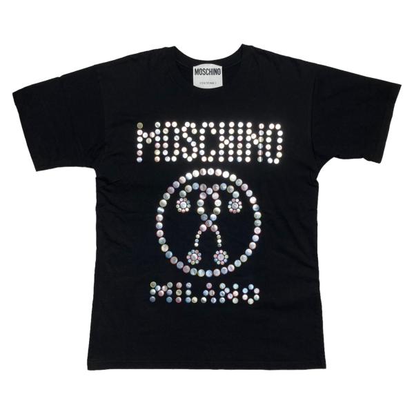 モスキーノ MOSCHINO ロゴプリント Tシャツ KR7228212 ブラック サイズ：Free