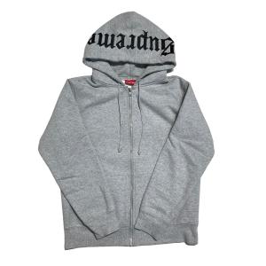 シュプリーム SUPREME Old English Hood Logo Zip Up Sweat ジップフーディー グレー サイズ：S