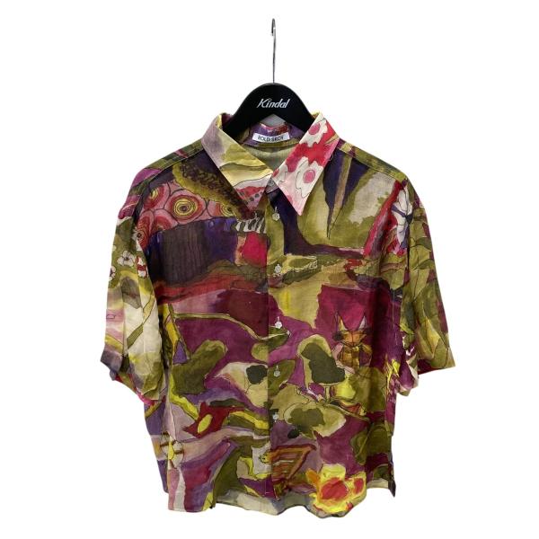 ロードスコフ ROLD SKOV CROP FIT SHIRT TRIP TULPESS 総柄半袖シ...