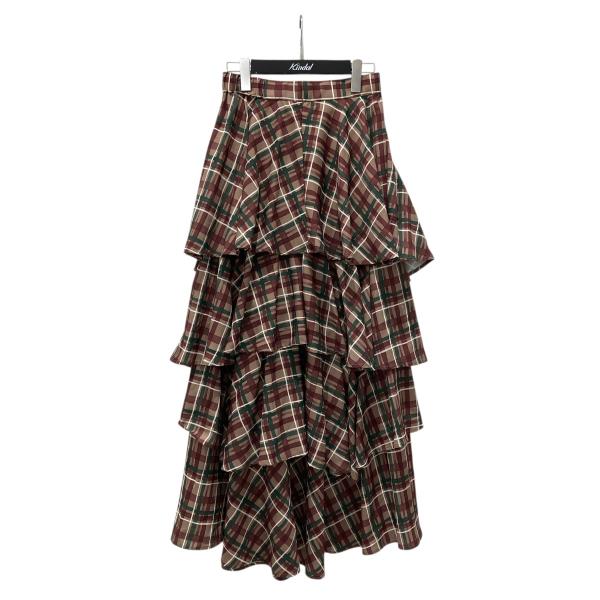アメリ AMERI HANDWRITING CHECK TIERED SKIRT スカート 0125...
