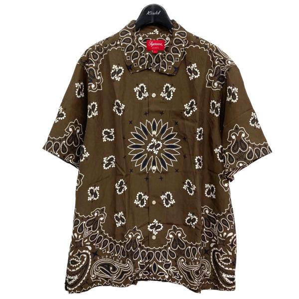 シュプリーム SUPREME 「Bandana Silk S／S Shirt」バンダナ柄シルク半袖シ...