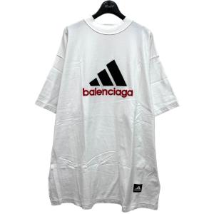 バレンシアガ アディダス BALENCIAGA × adidas 2023SS ロゴオーバーサイズTシャツ ホワイト サイズ：2｜kindal