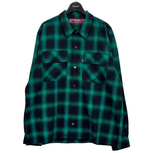 ハイドアンドシーク HIDE AND SEEK 23SS「Ombre Check L／S Shirt...