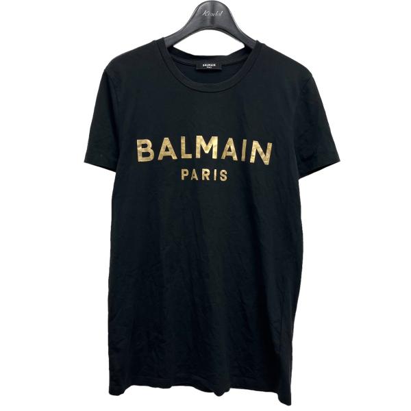 バルマン BALMAIN Gold Foil Paris Logo Tee ロゴTシャツ ブラック ...