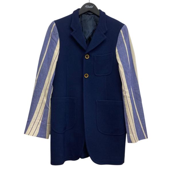 【値下げ】WALES BONNER Ibrahim Blazer テーラードジャケット ネイビー×ホ...