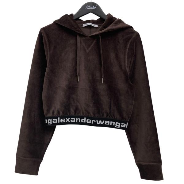 【値下げ】T by ALEXANDER WANG クロップドパーカー ブラウン サイズ：S (渋谷神...